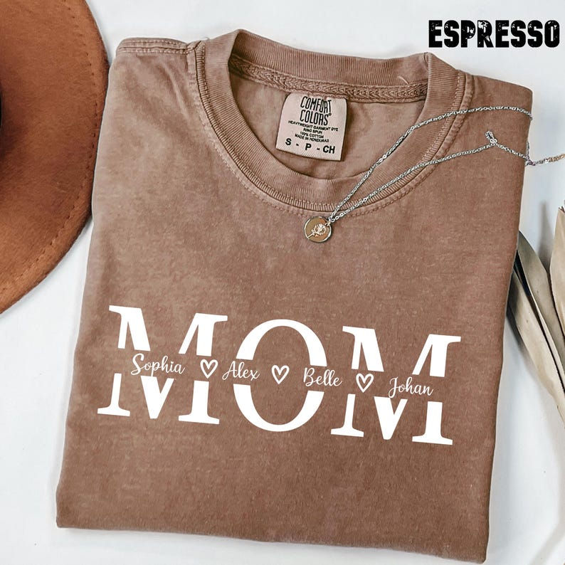 Custom Mom Shirt, Personalized Mama Gift, Mother's Day Gift, Custom Name Shirt, Children Name Mom Shirt TH10 169153