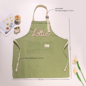 Personalized Hand-Embroidered Apron With Pocket,Gift for mom,Mother's day Gift TH10 898117