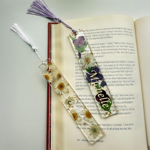 Personalized Custom Name Pressed Flower Resin Bookmark For Women TH10 896757