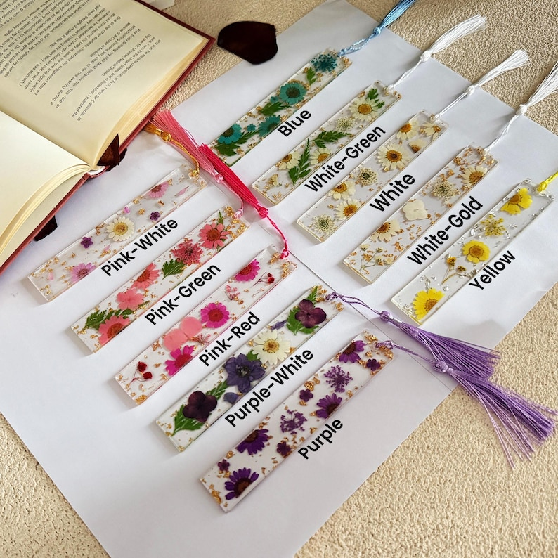 Personalized Custom Name Pressed Flower Resin Bookmark For Women TH10 896757