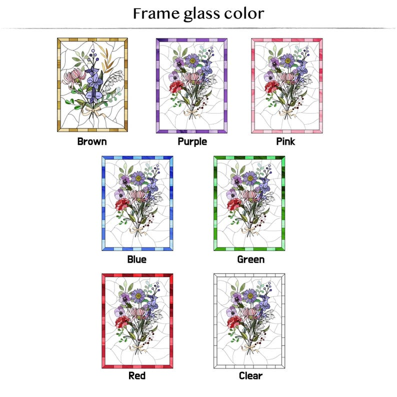 Family Birth Flower Bouquet Birth Month Flowers Suncatcher TH10 169155