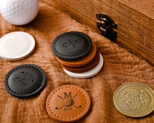 Custom Leather Golf Ball Markers-with custom,perfect for a personalized gift for your father,husband or brother TH10 898203