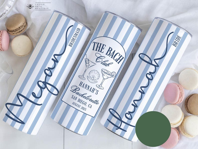 Custom Bridesmaid Tumbler Bachelorette Party The Bach Club Bridesmaid Skinny Tumbler TH10 169685