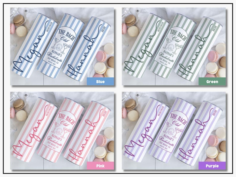 Custom Bridesmaid Tumbler Bachelorette Party The Bach Club Bridesmaid Skinny Tumbler TH10 169685