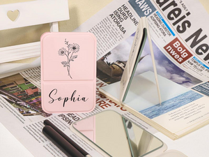 Personalized Makeup Mirror-Portable Folding Gift For Her Valentine's Day TH10 898503