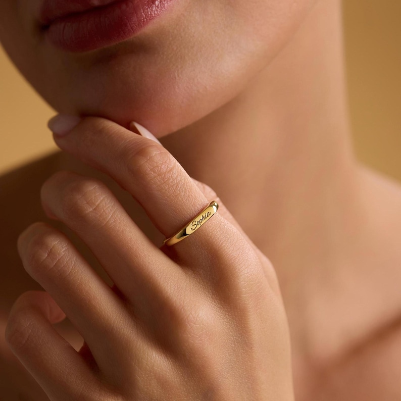 Personalized Custom Name Ring, Engraved Ring, Name Jewelry, Ring for Women, Gift For Her TH10 169411