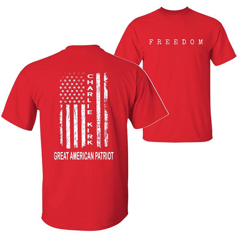 Charlie Kirk Freedom Graphic, A True American Patriot US Flag Shirt TH10 896203
