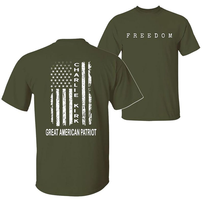 Charlie Kirk Freedom Graphic, A True American Patriot US Flag Shirt TH10 896203