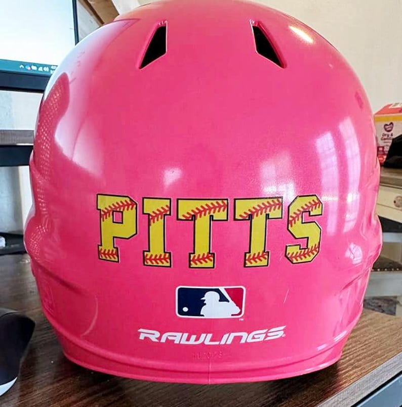 Personalized Little League Tball Name Ice Cream Drip Softball Baseball Drip Sticker TH10 169207