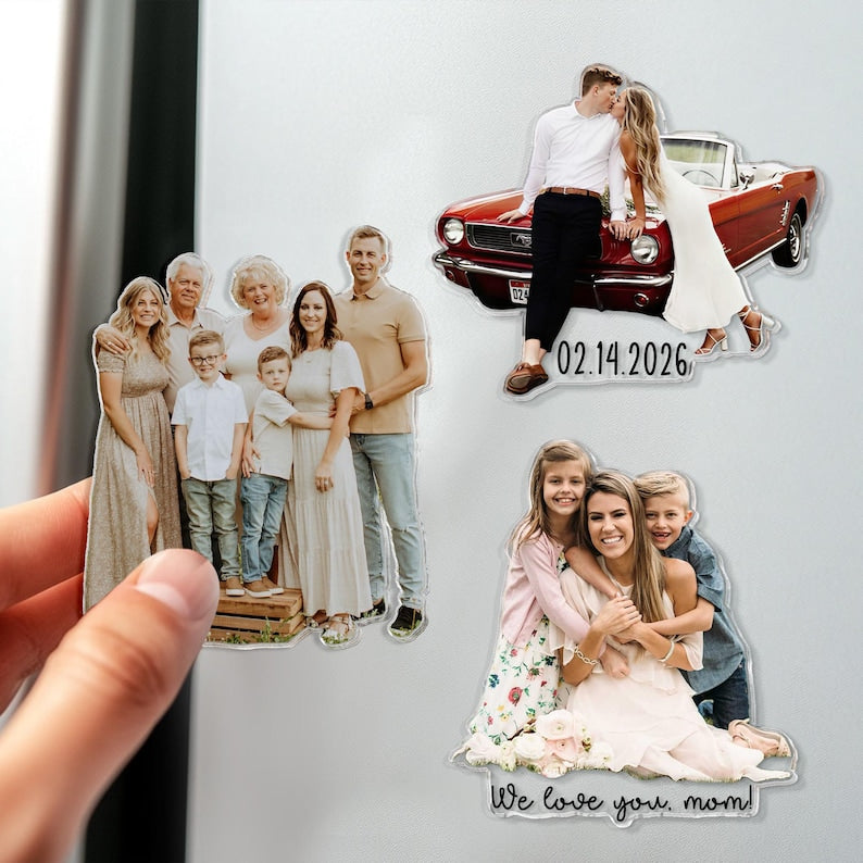 Custom Photo Family Personalized Acrylic Fridge Magnet Family Gift HA75 897910