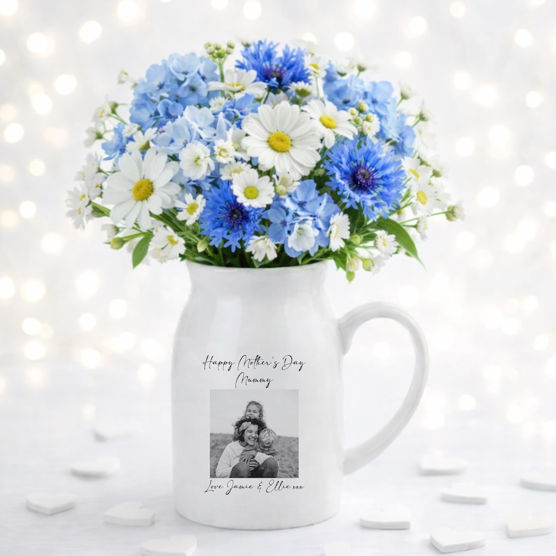 Personalised Vase, Mothers Day Gifts, Gift For Her, Gift For Mum, Photo Gifts, Ceramic Vase TH10 169161