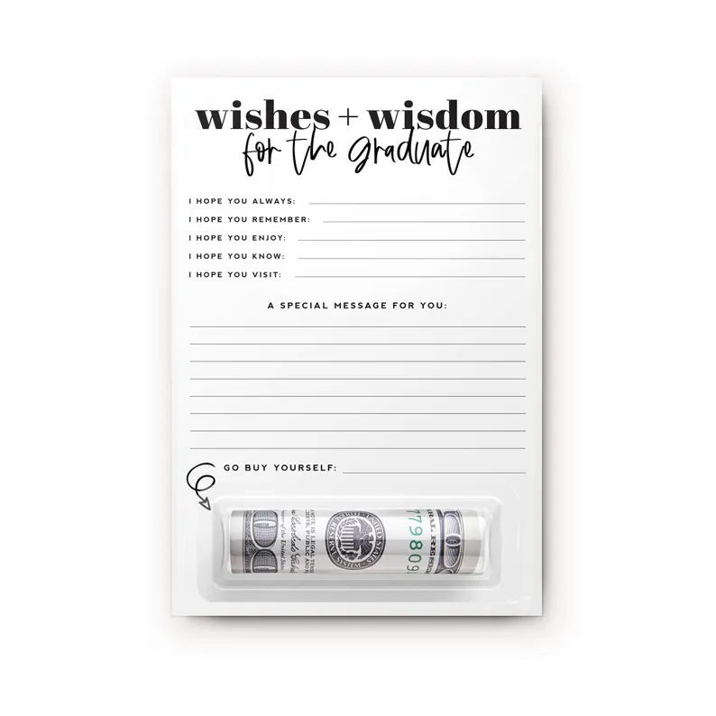 Wishes and Wisdom Graduation Money Holder Card TH10 169729