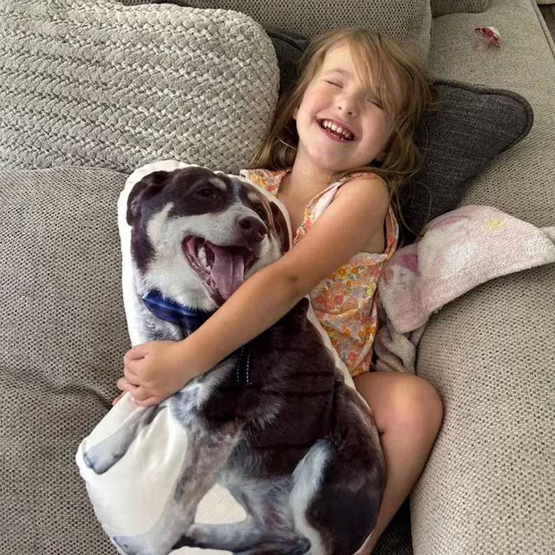 Custom Dog Cat Photo Custom Shaped Pillow - Pet Memorial Gift for Pet Lovers HO82 903834
