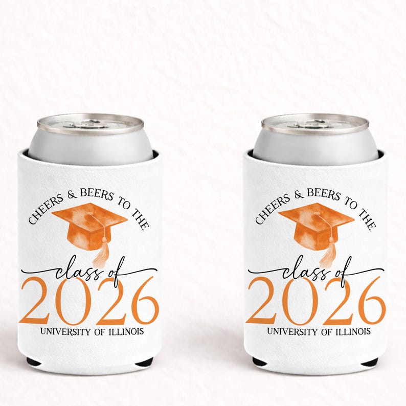 Personalized Graduation Party Favors - Class of 2026 Can Coolers, College Graduation Party Decor HA75 921164