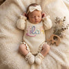 Personalized Baby Romper Set, Baby Girl Romper, Hand Embroidered Newborn Gift HO82 903820