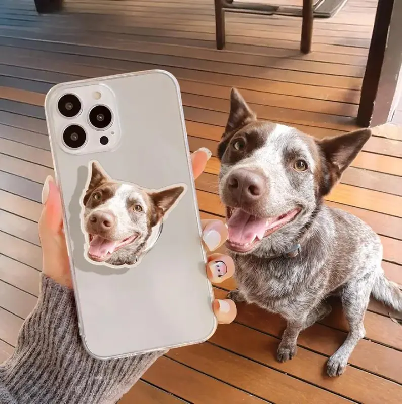 Custom Photo Phone Griptok For Dog Cat Lover TH10 169631