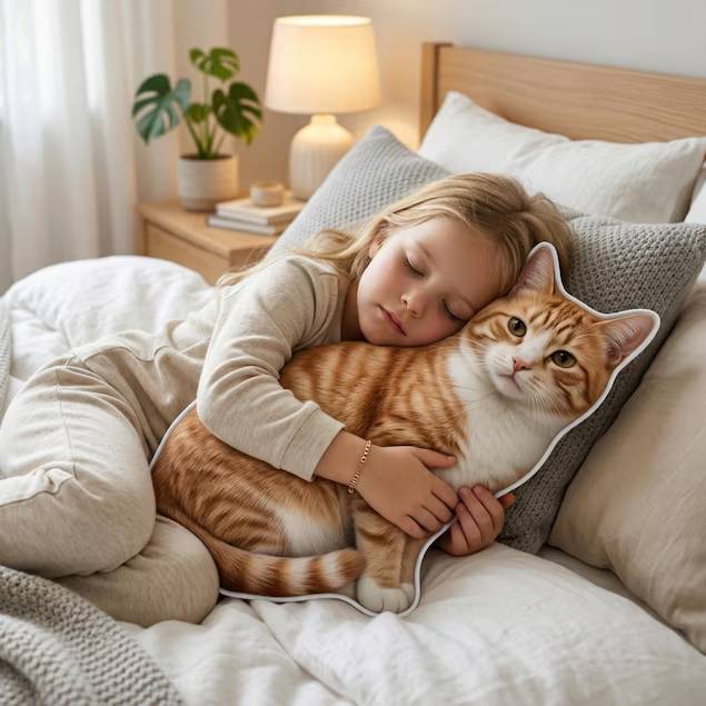 Custom Dog Cat Portrait Photo 3D Custom Shaped Pillow - Pet Memorial Gift for Pet Lovers HO82 903836