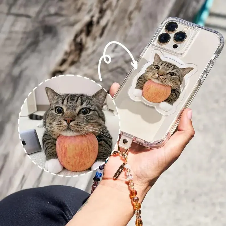 Custom Photo Phone Griptok For Dog Cat Lover TH10 169631