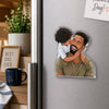 Personalized Portrait From Photo Dad And Kids Acrylic Fridge Magnet For Father's Day HO82 902572