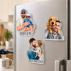 Personalized Portrait From Photo Dad And Kids Acrylic Fridge Magnet For Father's Day HO82 902572