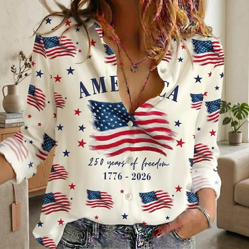 America, 250th Anniversary Of Freedom Blouse Shirt Women Blouse TH10 170109