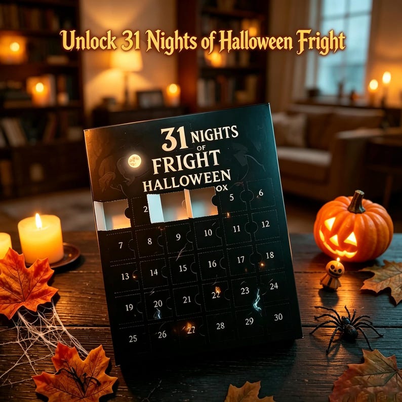 31-Day Halloween Advent Calendar, Spooky Countdown Box, Halloween Gift HA75 919450