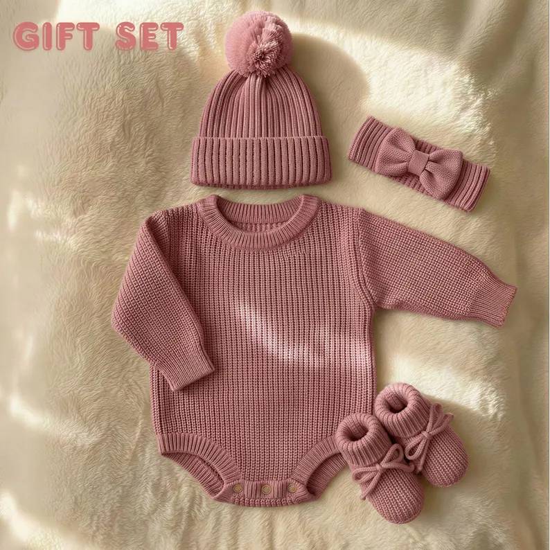 Personalized Baby Romper Set, Baby Girl Romper, Hand Embroidered Newborn Gift HO82 903820