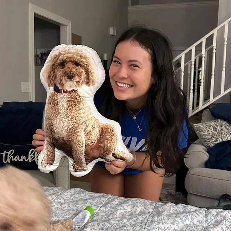 Custom Dog Cat Photo Custom Shaped Pillow - Pet Memorial Gift for Pet Lovers HO82 903834