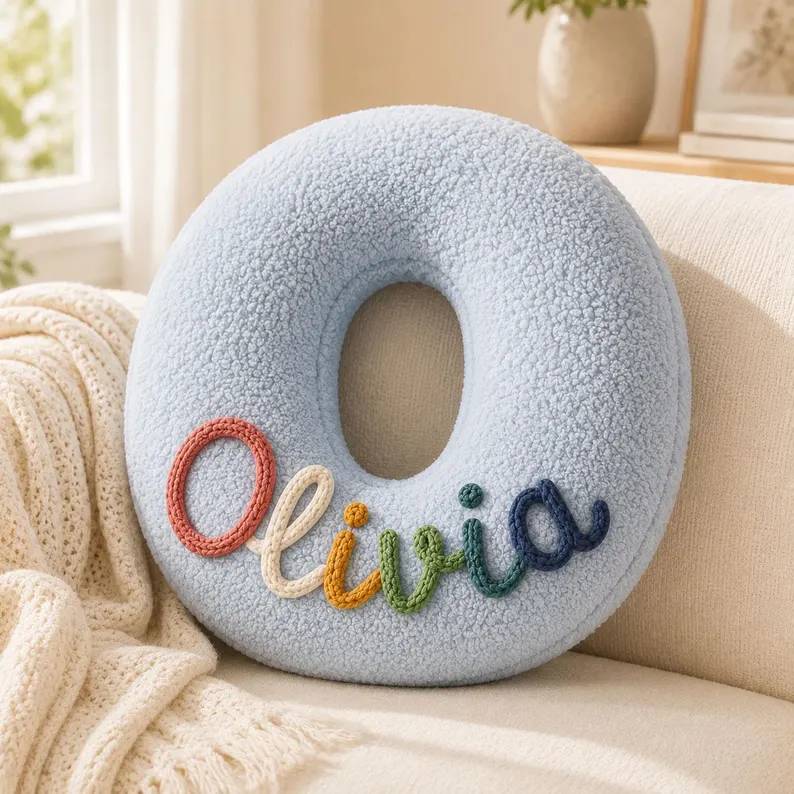 Personalized Letter Plush Pillow - Nursery Decor, Home Decor Gift, Housewarming Gift HO82 903848
