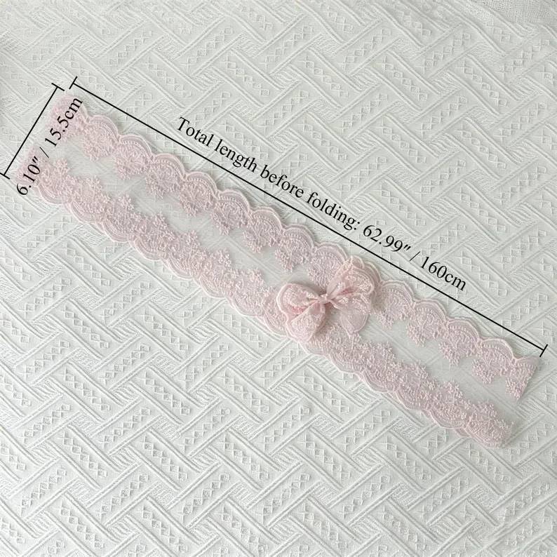 Personalized Text Bride to Be Embroidered Lace Sash - Elegant Wedding & Bachelorette Party Shoulder Sash HO82 904106
