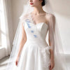 Personalized Text Bride to Be Embroidered Lace Sash - Elegant Wedding & Bachelorette Party Shoulder Sash HO82 904106