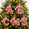 Personalized Peppermint Christmas Letter with Santa Hat Wood Ornament HO82 904276
