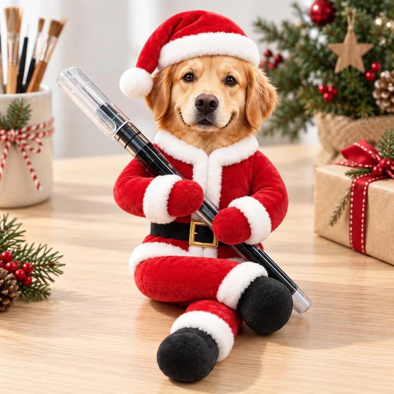 Custom My Merry Pup Mini Poseable Doll - Christmas Gifts For Family, Dog Lovers HO82 904332
