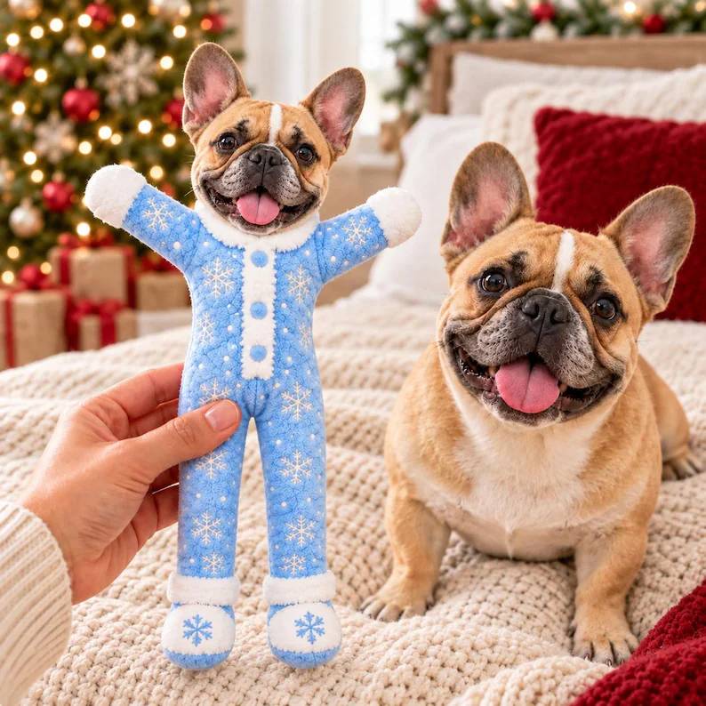 Custom My Merry Pup Mini Poseable Doll - Christmas Gifts For Family, Dog Lovers HO82 904332