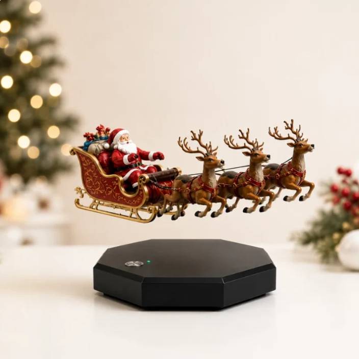 Santa's Flying Sleigh - Xmas Decor for Home, Office, Shelf & Holiday Party HO82 903636