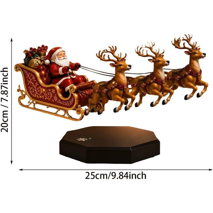 Santa's Flying Sleigh - Xmas Decor for Home, Office, Shelf & Holiday Party HO82 903636