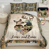 Custom Photo Hunter Couple Quilt Bedding Set Gift For Couple, Husband, Wife TH10 896725