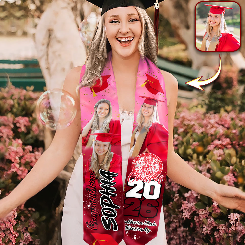 Custom Photo Class Of 2026 Personalized Graduation Stoles HA75 898888