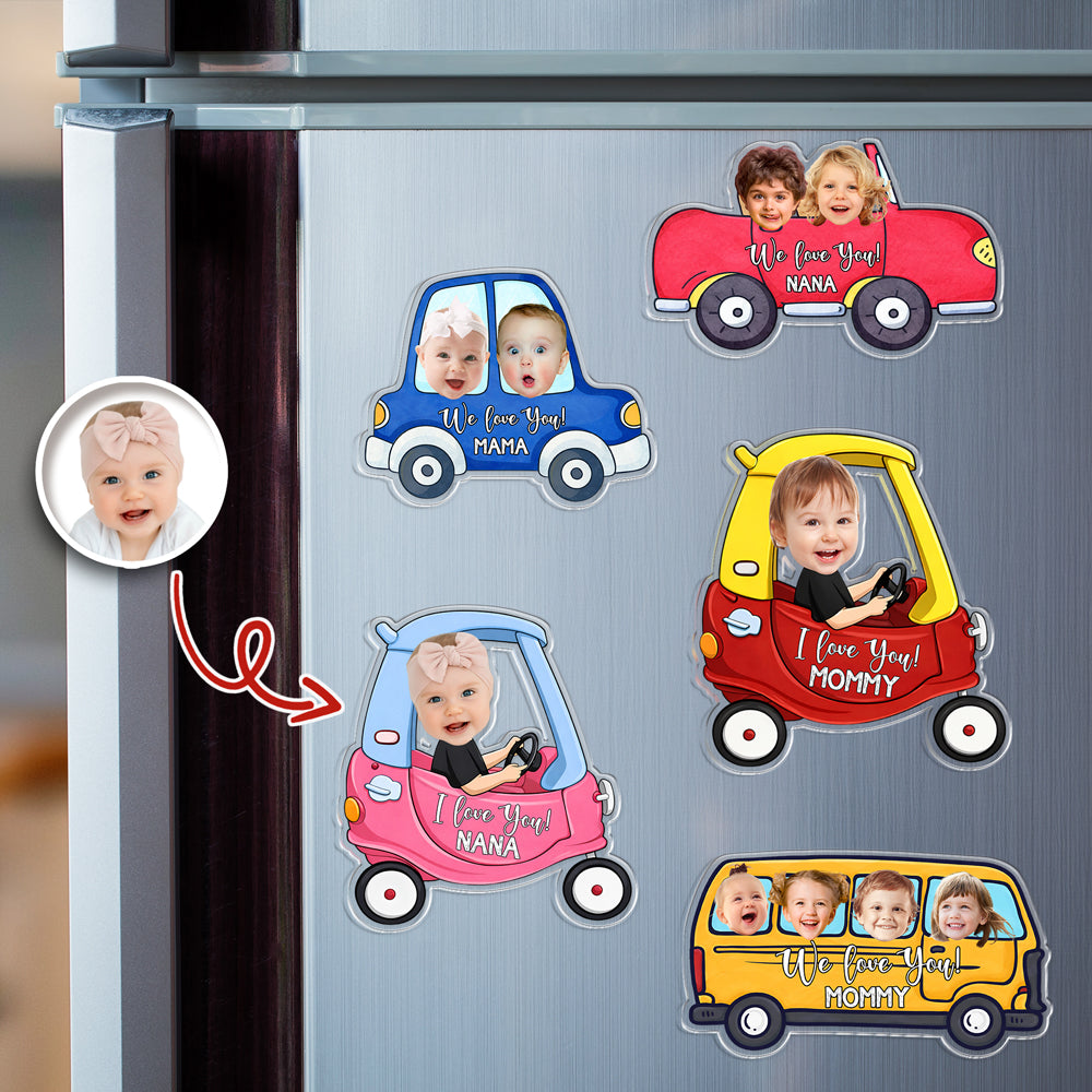 Custom Photo Funny Kid Car Acrylic Fridge Magnet LM32 899183