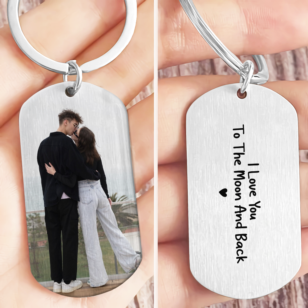 Custom Photo Drive Safe I Love You Metal Keychain CH07 910164