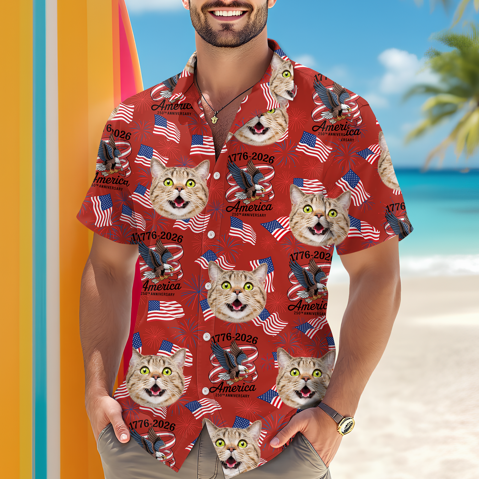 Custom Cute Photo America 250 Years Of Freedom Family Hawaii Shirt LM32 897941