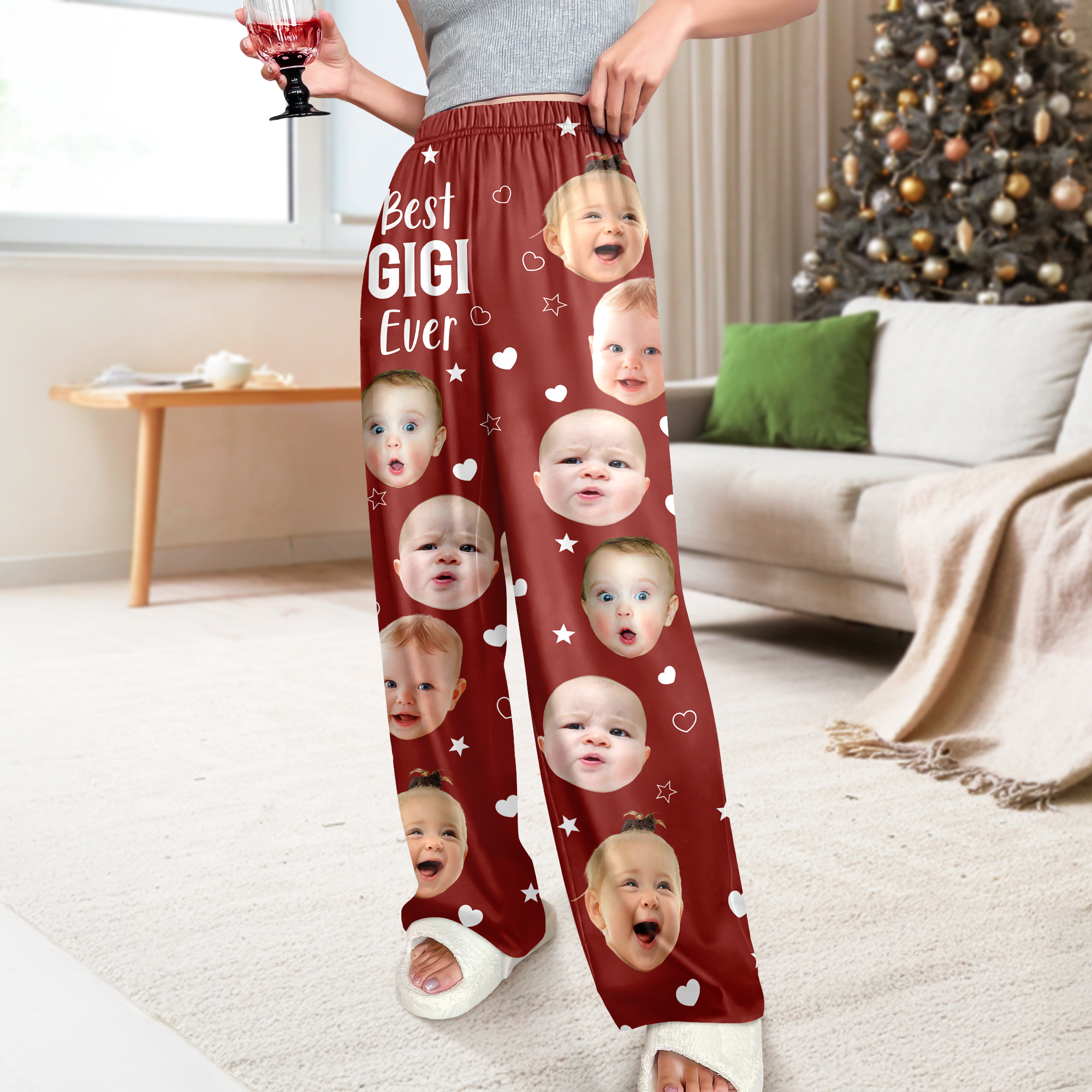 Custom Photo Best Mom Grandma Ever - Personalized Sweatpants HO82 900422
