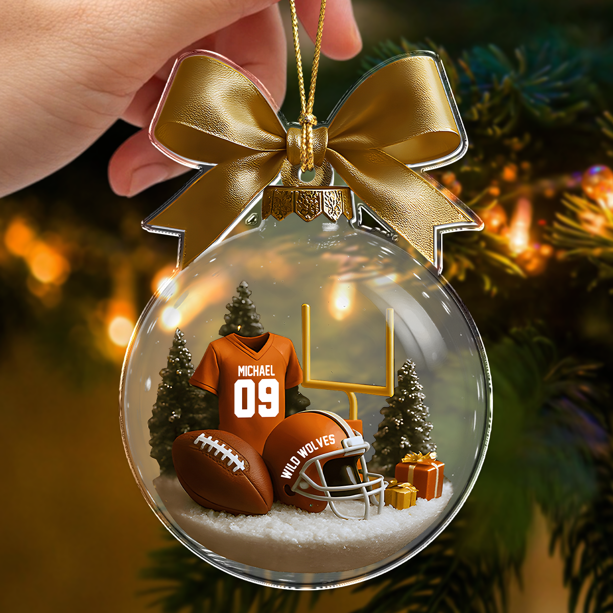Personalized Football Transparent Acrylic Ornament Gift For Football Lovers CH07 899468