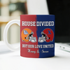 Custom Name Super Bowl House Divided But Our Love United Mug, Gift For Sports Fan Couples LM32 897837