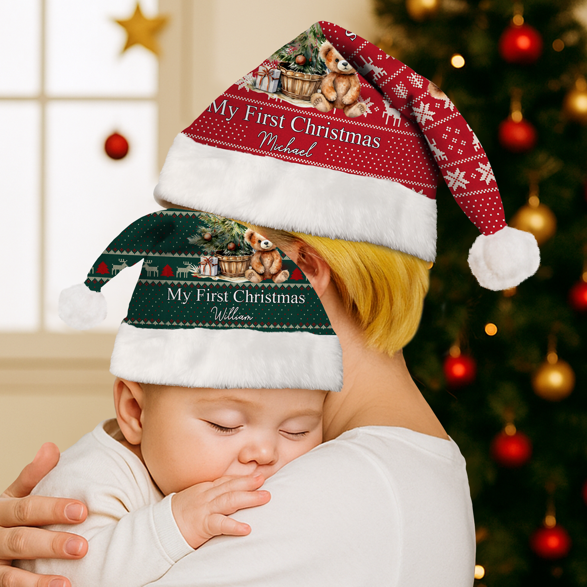 Baby's First Christmas - Personalized Santa Hat LM32 895067
