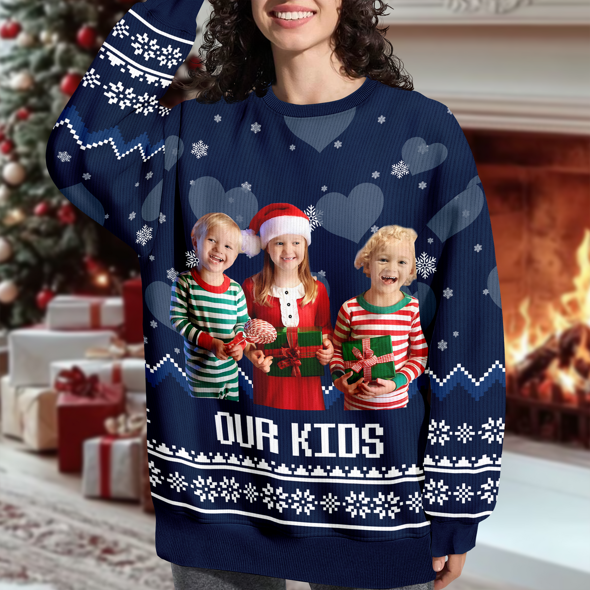 Custom Photo Our Grandkids Ugly Sweater For Christmas TH10 896247