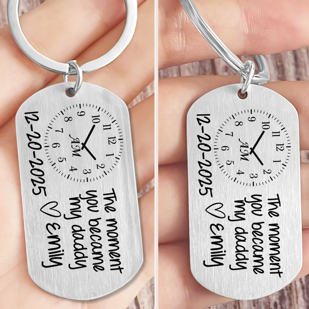 The Moment You Became My Daddy Mummy Metal Keychain CH07 910346
