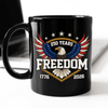 America 250 Years of Freedom 1776–2026 Anniversary Black Mug HA75 898806