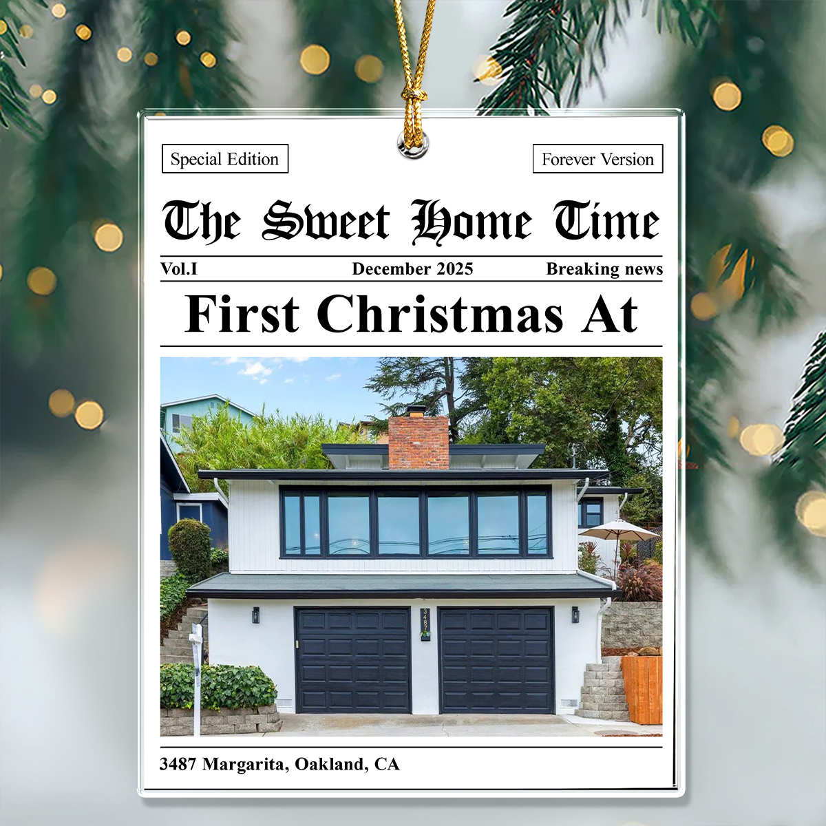 Custom Photo Our New Home Christmas Acrylic Ornament Christmas Gift HA75 897558