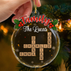 Personalized Crossword Style Family Keepsake Acrylic Ornament Christmas Gift HA75 897690